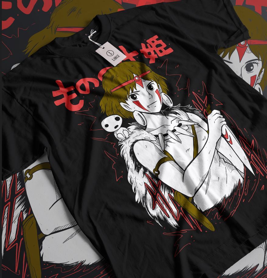 

Princess Mononoke anime t-shirt,, new, HOT HOT- unisex,!! new,!!! new-art. hot Unisex T-Shirt L