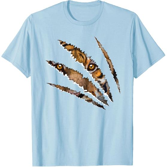 Tiger Eye For Men Women Claw Animal Siberian Tiger Face T-Shirt