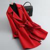 2025 Winter Women's Korean Style Double-Sided Wool Cashmere Mid-Length Loose Coat