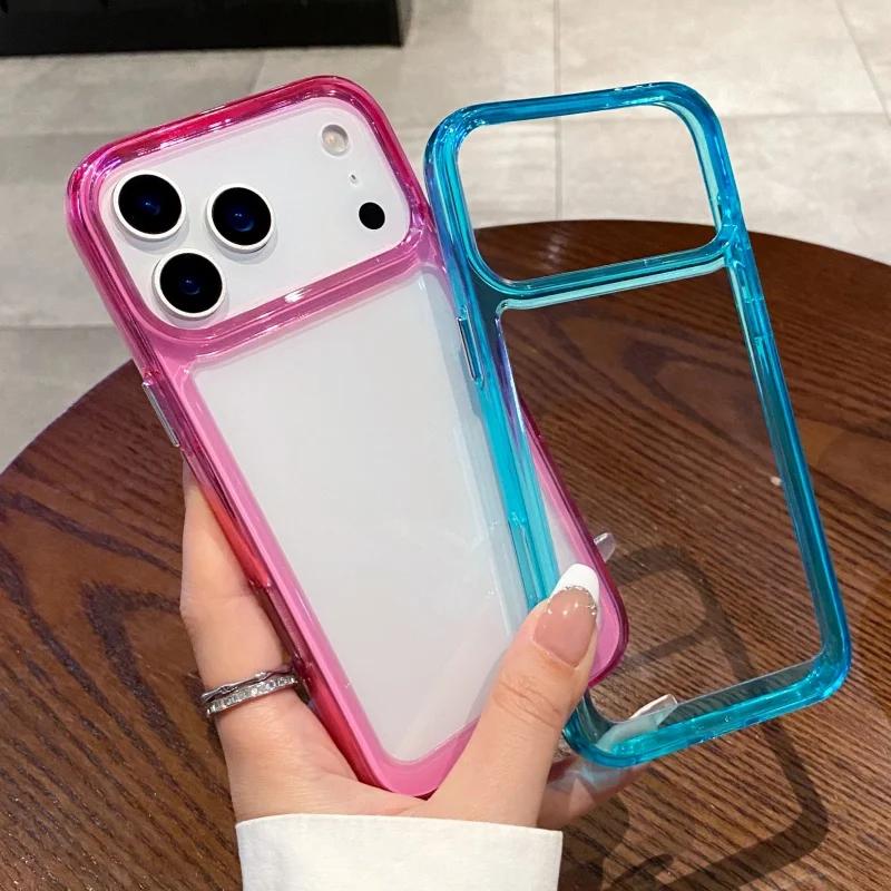 Transparent Acrylic Phone Case For iPhone 17 Air 16 16e 15 14 13 12 Mini 11 Pro XR XS Max Plus Bumper Hard Shockproof Back Cover