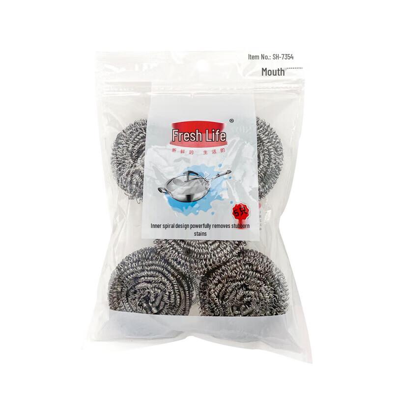 Fresh Life Kitchen Steel Wool Scourers (50-Count Bulk Pack)