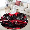 Racing Car Pattern Round rug,Carpet Rug for Living Room Bedroom Sofa Playroom Decor,Non-slip Floor Mat,Holiday Gifts and Birthday Gifts
