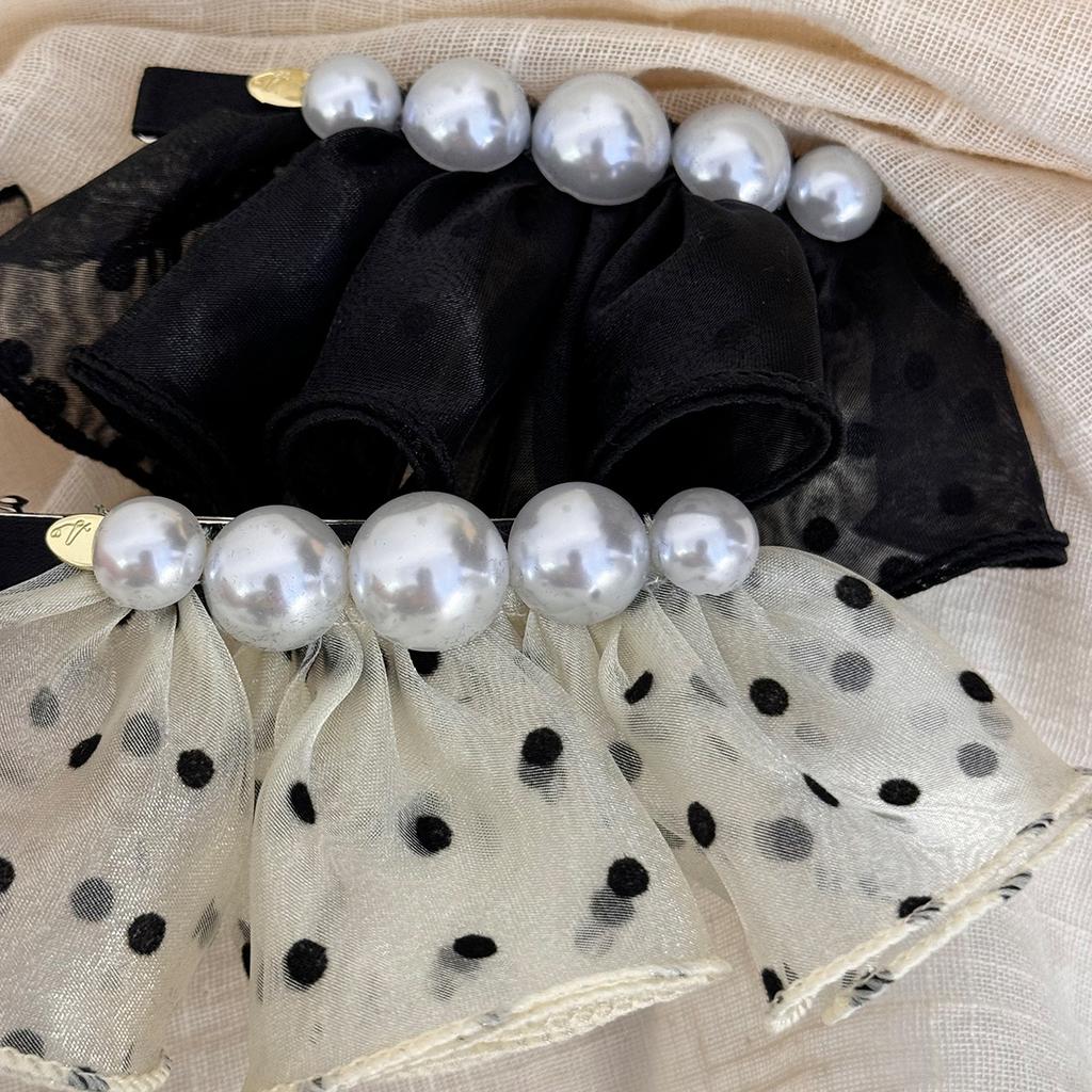 Elegant lace head flower temperament hair clips female back of the head senior sense tie spring clip ponytail buckle  new