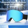 Magnetiska Skidglasögon Dubbellager Anti-dimma Utomhussporter Anti-ultraviolett Bergsklättring Ögonskydd Herr- och Dam-Skidglasögon