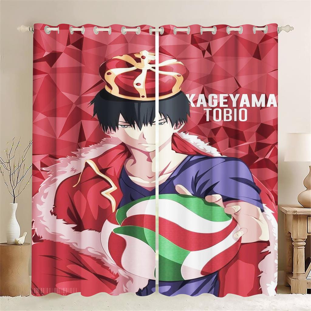 Cartoon Volleyball Youth Home 3D Print Cute Style Pink Decoration Polyester Window Blackout Children Bedroom