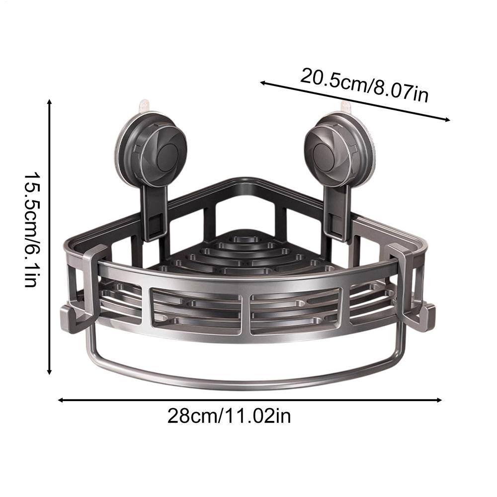 Suction Cup Organizer For Bathroom Multifunctional Bathroom Corner Shower Shelf Storage Rack For Towels Shower Gel Facial