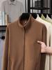 2025 Men's Winter Fleece Stand Collar Zip-Up Hoodie Jacket