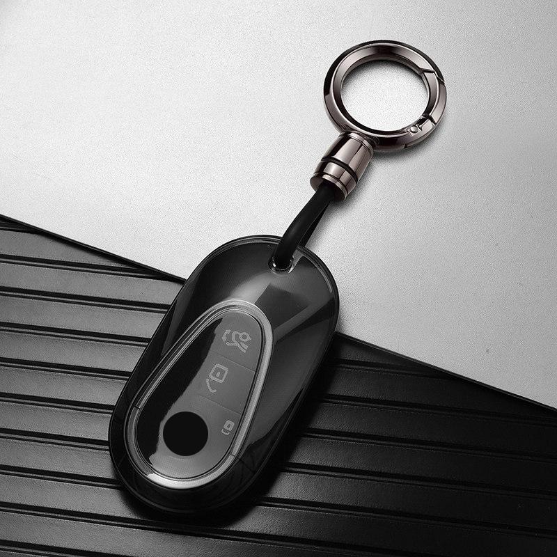 Transparent Black Tpu For Mercedes Benz  C S Class W206 W223 S350 C260 C300 S400 S450 S500  Remote Car Key Case Cover Fob