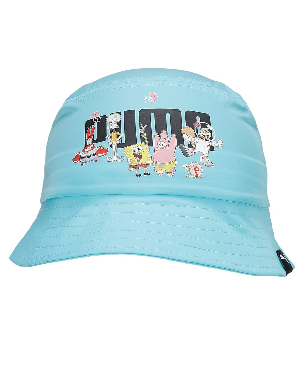 

PUMA Collaboration Hat SPONGEBOB x Sponge Bucket Hat 024546 2023 Colorway Hero Blue Size M Kids Spring/Summer (01)