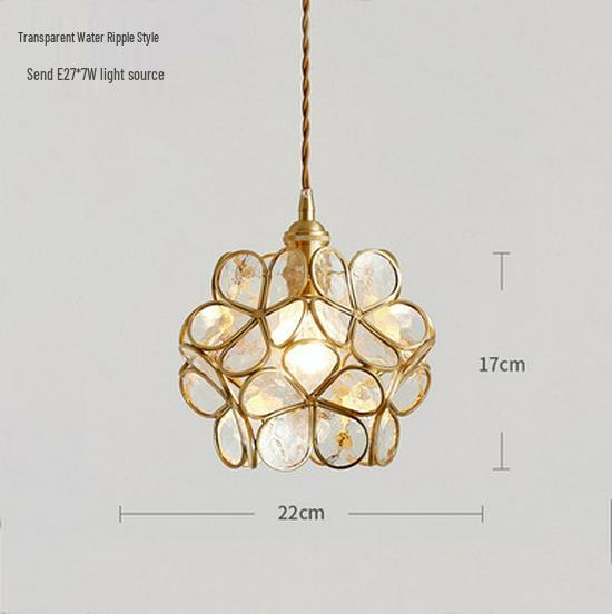 Postmodern Japanese Nordic Petal Chandelier - Luxury Copper Bedroom & Living Room Lamp