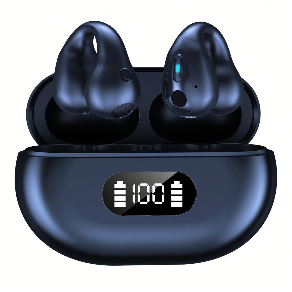 Äkta trådlöst clip-on sportheadset, Musik Hängande Video Bekvämt TWS Dobby Stereo HD-samtal Headset, för Telefon Spelheadset Intelligens Headset