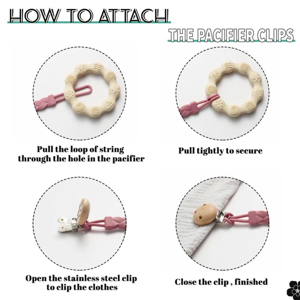 Anti-drop Nipple Holder Silicone Dummy Holder New Nipple Chain Baby