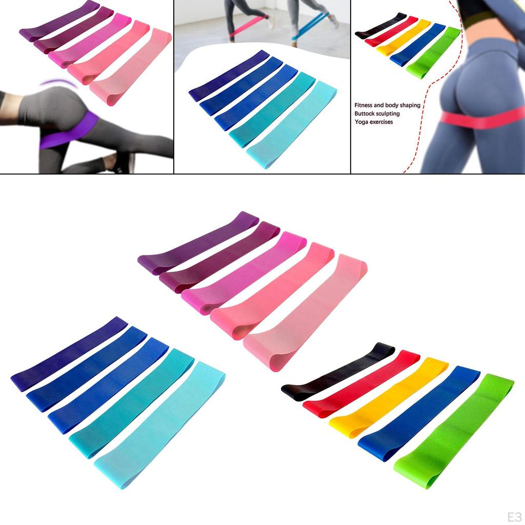 5 Pieces Resistance Bands for Working Out Elastic Exercise Band Women Men Sturdy Workout