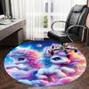 1pc Office Carpet Chair Mats Colorful Unicorns In Clouds Perfect for Decorating Office Chairs, Living Rooms, Or Bedrooms