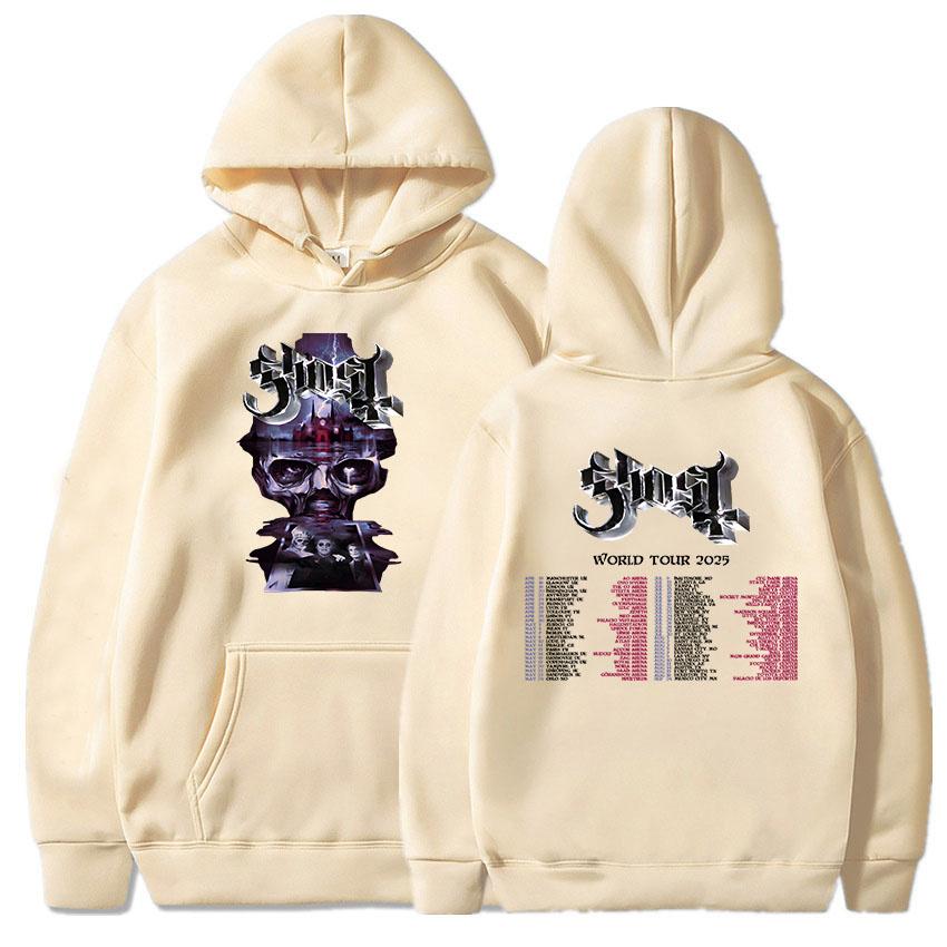 Sweats à capuche Ghost World Tour 2025 Groupe de rock Hip Hop Unisexe Streetwear Sudaderas Hombre Hiver Décontracté Heavy Metal Sweats Homme