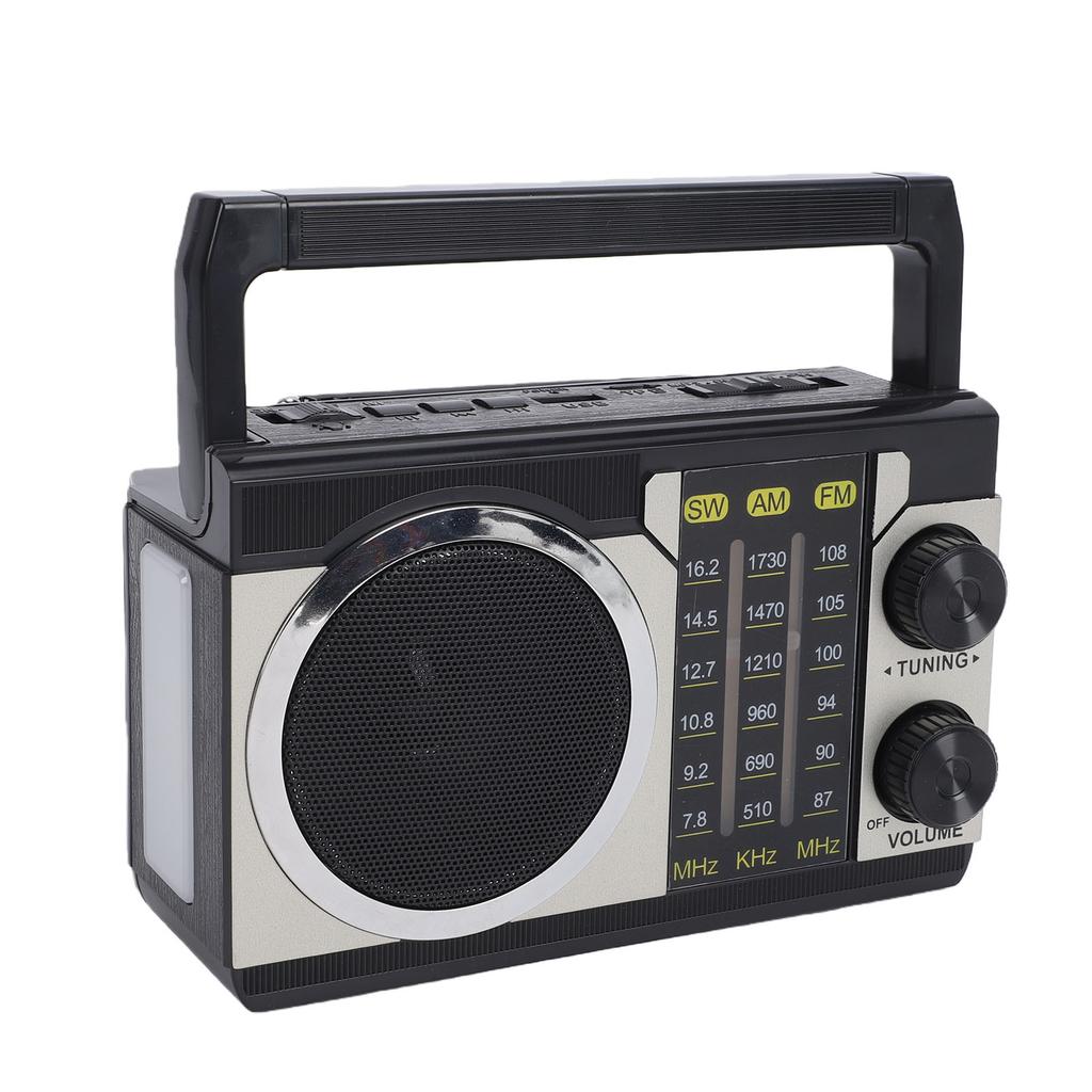 Retro Bluetooth Speaker AM FM SW Radio Vintage Wireless Speaker Rechargeable with Telescopic Antenna for Home Car
