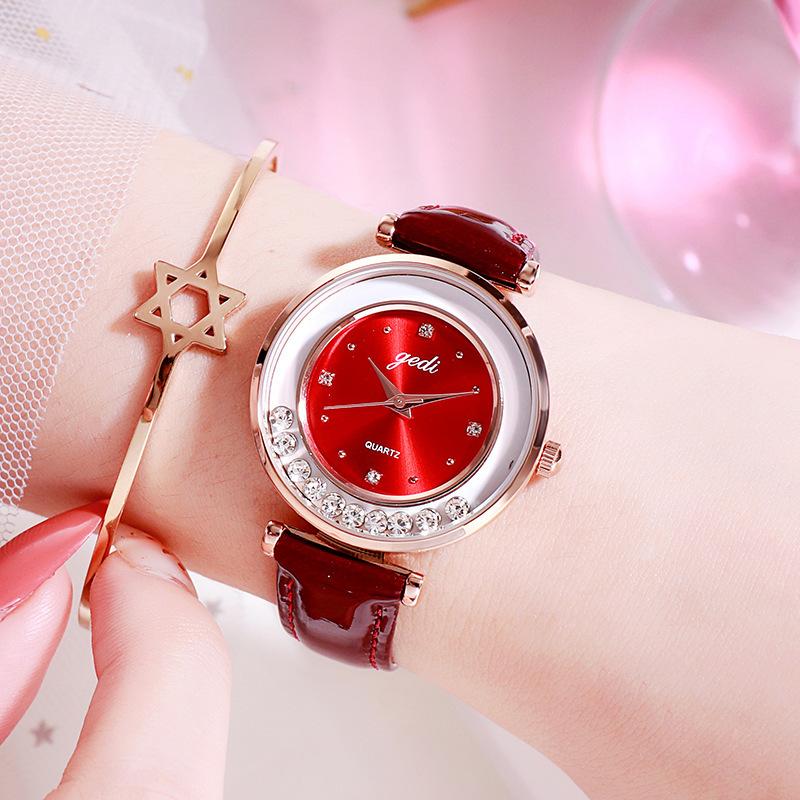 Flow Rhinestone Belt Quartz Ladies Watch Fashion Student Waterproof Watch