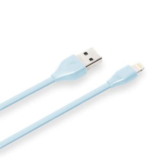 

iCharger Lightning Charging Data Flat & Cable, 0.5m, Blue, PG-ELFC05M26BL синий