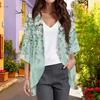Ladies Fashion Loose Casual Print Beach Holiday   Sleeve Chiffon Cardigan