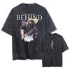 Fushiguro Toji bedrucktes T-Shirt Anime Jujutsu Kaisen Kleidung Herren Damen Sommer Manga T-Shirts T-Shirt aus gewaschener Baumwolle Harajuku T-Shirt