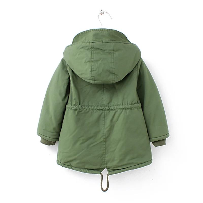 Winter Children Down & Parkas European Style Boys Girls Warm Outerwear Color Green Blue Hooded Coats for Girls