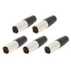 5pcs 4Pin XLR Connector Mini Male Microphone Cable Adapter MIC Audio Plug