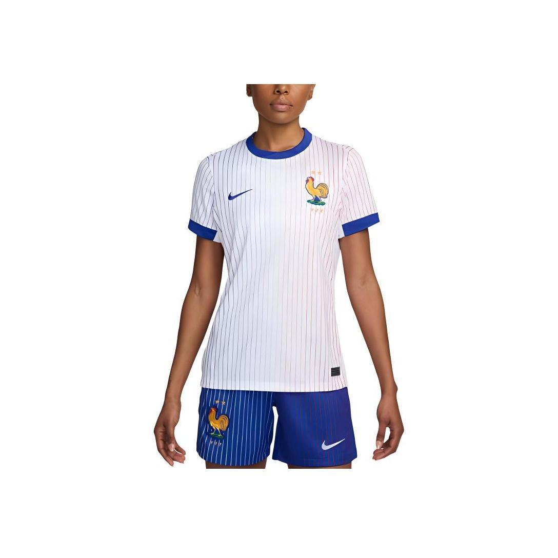 

Nike Футболка-реплика Dri-FIT Soccer FFF Striped Outdoor Casual Vintage с круглым вырезом и коротким рукавом, женская, белая FJ4323-100 XL