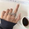 Korean Style S925 Silver Plated Geometric Open Finger Ring - Women's Vintage Hip Hop Jewelry for Index or Pinky Finger.