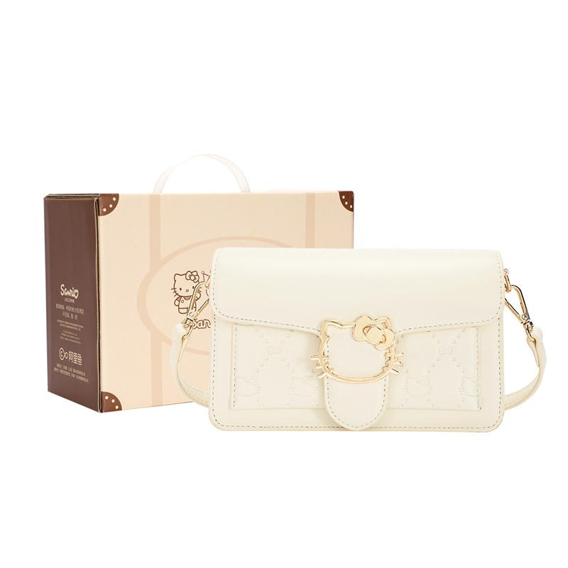 

Новая сумка через плечо из синтетической кожи Sanrio MESUCA/Mesuka Hello Kitty, сумка кросс-боди, маленькая квадратная сумка женская HHF24980 21.1*6.6*11.9CM