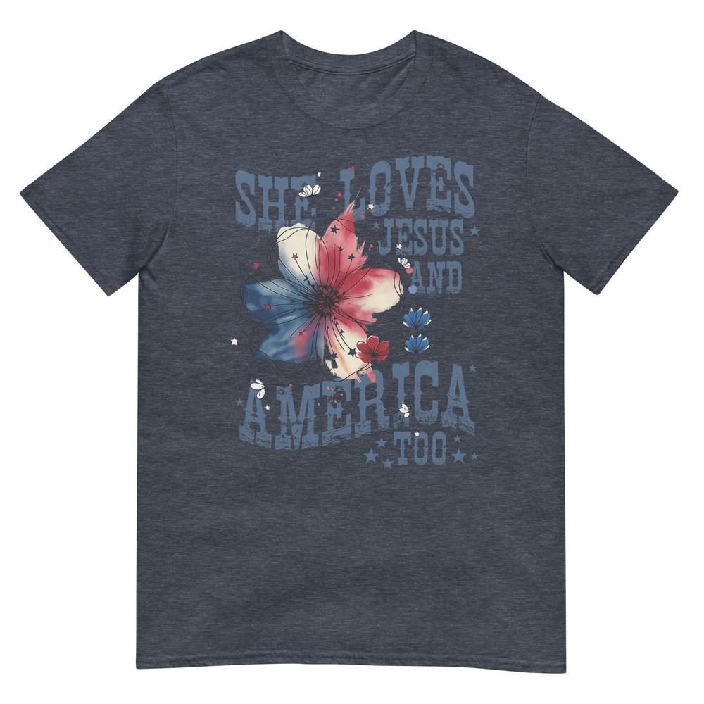 She Loves Jesus And America Tshirt