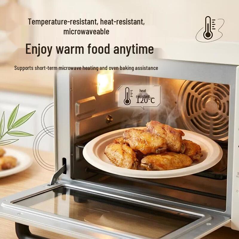 7-inch Disposable Sugarcane Pulp Plates
