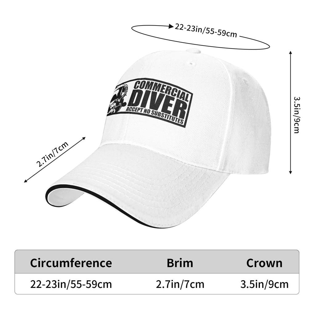 Commercial Diver Baseball Cap  Outdoor Gym Hot Sale Hip Hop Hats Unisex Men Streetwear Print Snapback Cap
