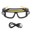 LED Glasses with Lights 5 Mode Rechargeable USB Work Flashlight Outdoor Headlamp for Hiking Camping