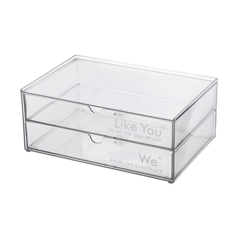Neue Desktop Transparente Schubladen Aufbewahrungsbox Aktenaufbewahrungsbox Schlafzimmer Arbeitszimmer Übereinandergelegte Kombinationsaufbewahrungsschrank Heim Büro