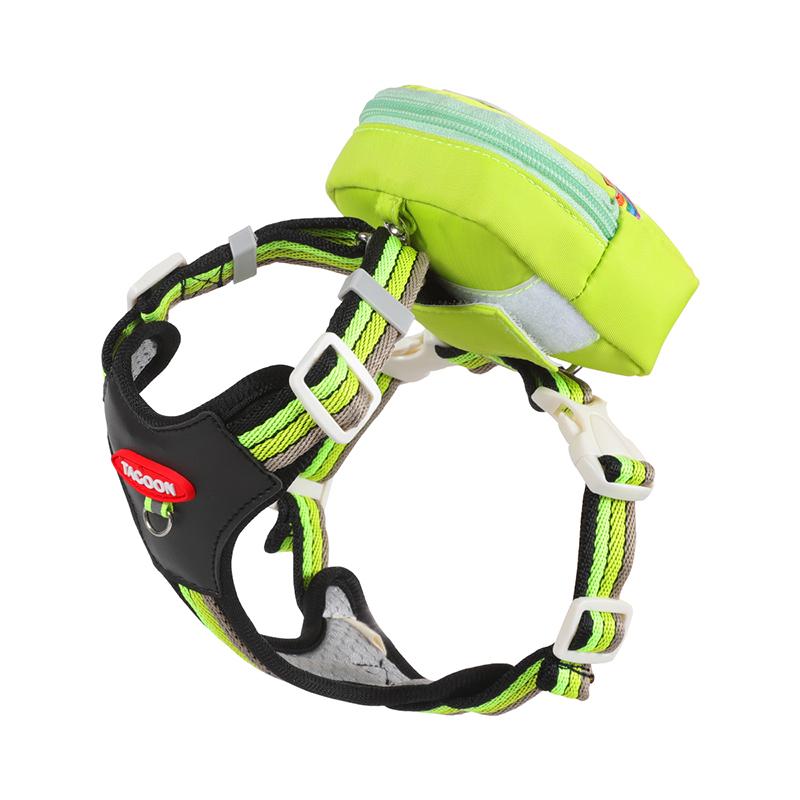 Adorable Dog Harness with Backpack & Leash Comfortable Adjustable No-pull Pet Chest Strap Sherina Bichon Frise Outdoor Supplies