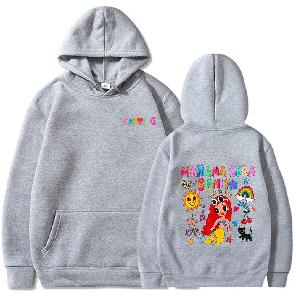 Karol G Unisexa Sera Bonito with Hearth Hoodie Trendy Retro Music Sweatshirt Unisexana Sera Bonito Shirt Cute Karol G Hoodie Unisex