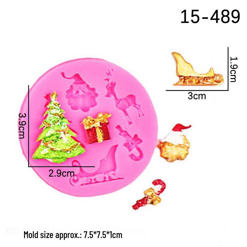 Christmas Snowflake Tree & Reindeer Fondant Cake Molds Set