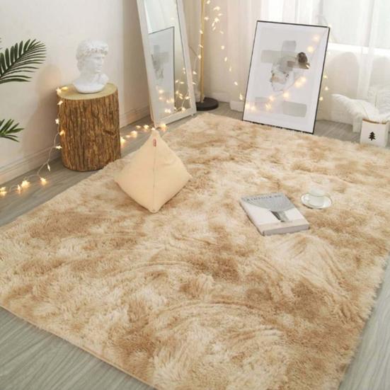 Cute Shaggy Bedside Blanket Floor Mat Carpet Household Living Room Bedroom Decor