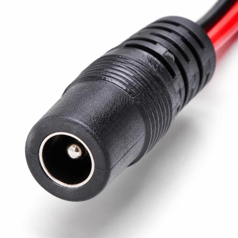 14AWG Power Adapter Cable with 5521 Female Port, Specified for 1-15 A Use with Matching Solar, Automotive, and Battery Power Equipment