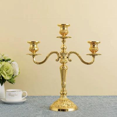 3/5-Arm European Vintage Floor Candelabra Romantic Wedding Decoration for Home Events