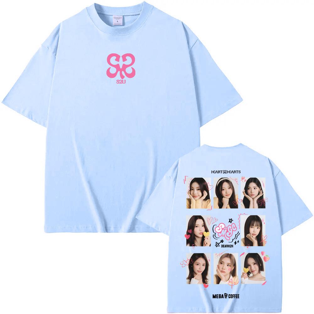 Hearts2Hearts T Shirt Graphic Printing Hip Hop Cotton Tee-shirt Short Sleeve Gothic Tshirt Unisex High Quality men/women Tops