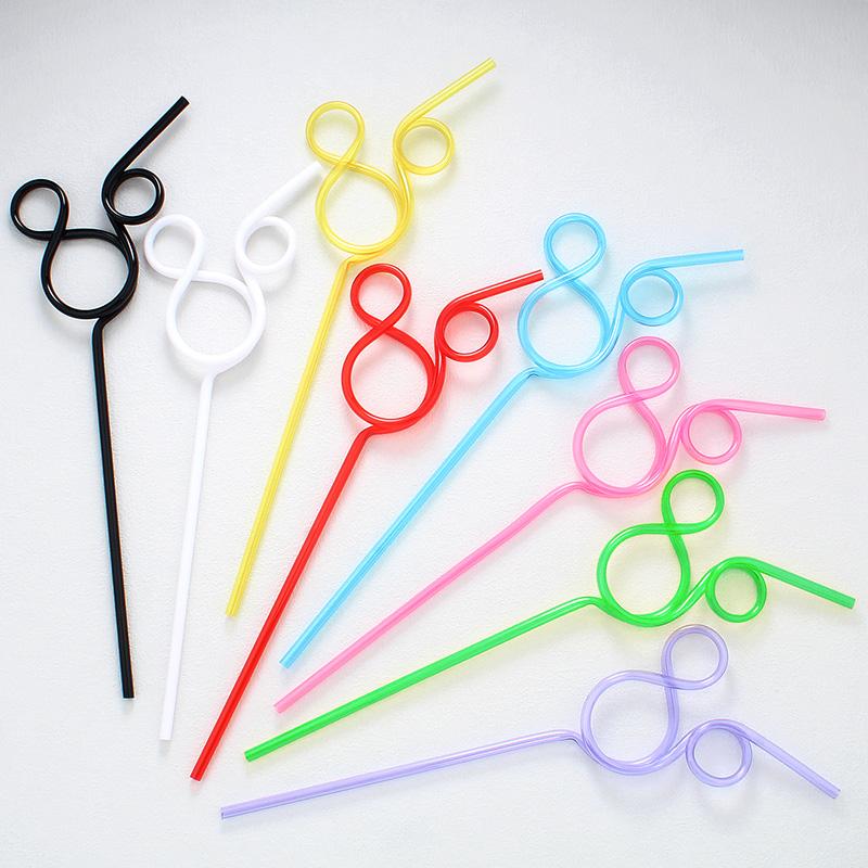 

8/12 шт. мультяшные животные, мыши, тыквы, трубочки для любви, многоразовые пластиковые трубочки, тематические вечеринки, детский день рождения, свадебный декор