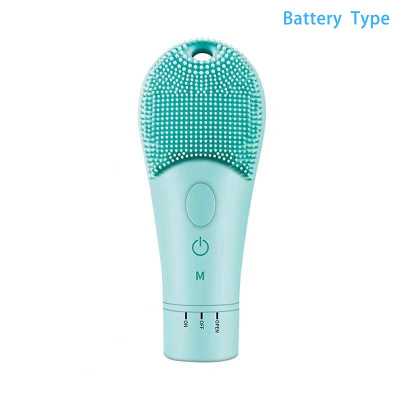 9 скоростей Электрический Ультразвуковой Очиститель Кожи Лица Звуковая Щетка Вращающаяся Высокочастотная Вибрация Лица Силиконовая Перезаряжаемая