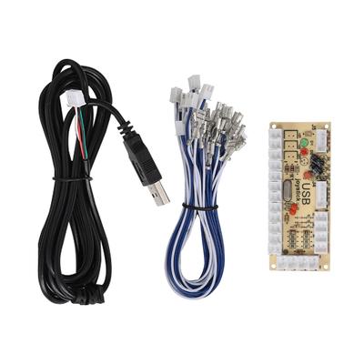 Arkādes spēles USB kodētāja pogu kontrolieris Raspberry Pi, datora spēļu mašīnai Melns CY-822A