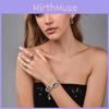 Geometric Crystal Jewelry Set For Women With Silver Copper Finish For Stylish Gift Giving