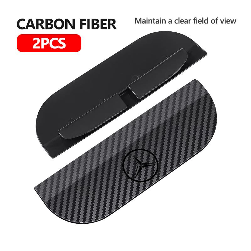 AABIJ1 Car Rearview Mirror Rain Eyebrow Carbon Fiber Sun Visor Shade Cover Accessories For Benz AMG VIANO GLB GLC GLE GLK W108 W124