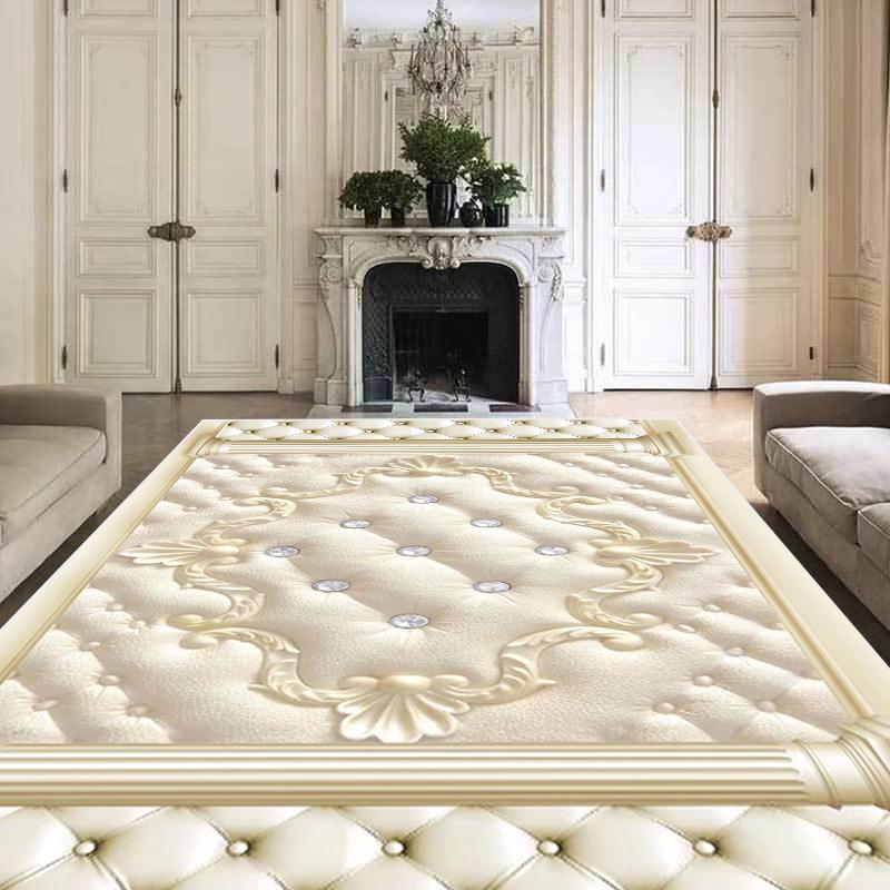 Gorgeous Pink Rose Carpets Living Room Household Decoration Sofa Table Area Washable Anti-slip Soft Floor Mat Bedroom Decor Rugs