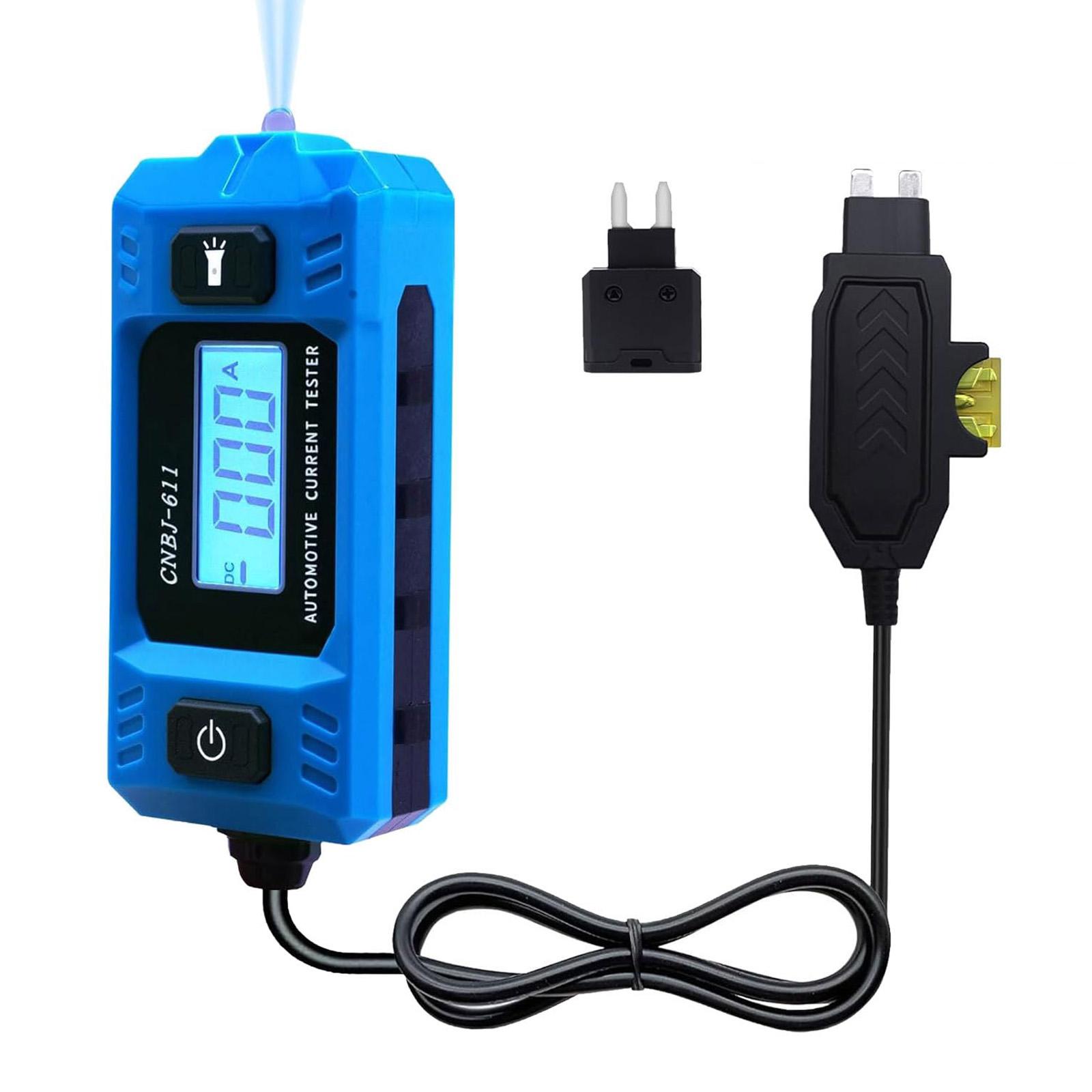 Digital Voltage Automotive Circuit Tester Car Diagnostic Test Automotive Circuit Fault Probe Tester with LED Display Front Light синий