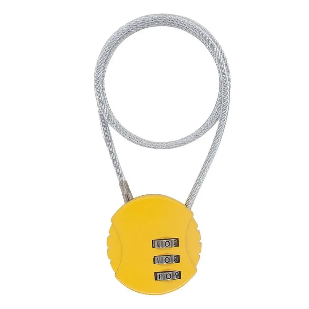 

Extended Wire Rope Motorcycle Helmet Lock Anti-theft Smart Combination Lock Digit Padlock Wire Rope Padlock Code Security Lock жовтий
