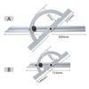 Stainless Steel Adjustable Angle Protractor 10-170 ° Angle Gauge Tools Stainless Steel Caliper Measuring Tools